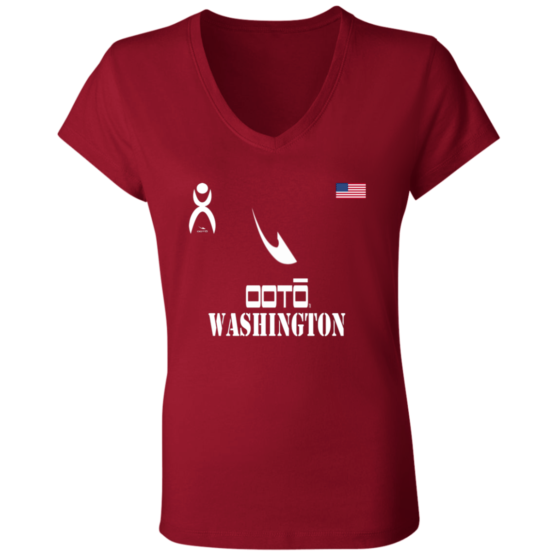 OOTO - WASHINGTON - B6005 Ladies' Jersey V-Neck T-Shirt - 6 COLORS -