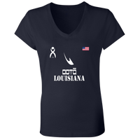 Thumbnail for OOTO - LOUISIANA - B6005 Ladies' Jersey V-Neck T-Shirt - 6 COLORS -