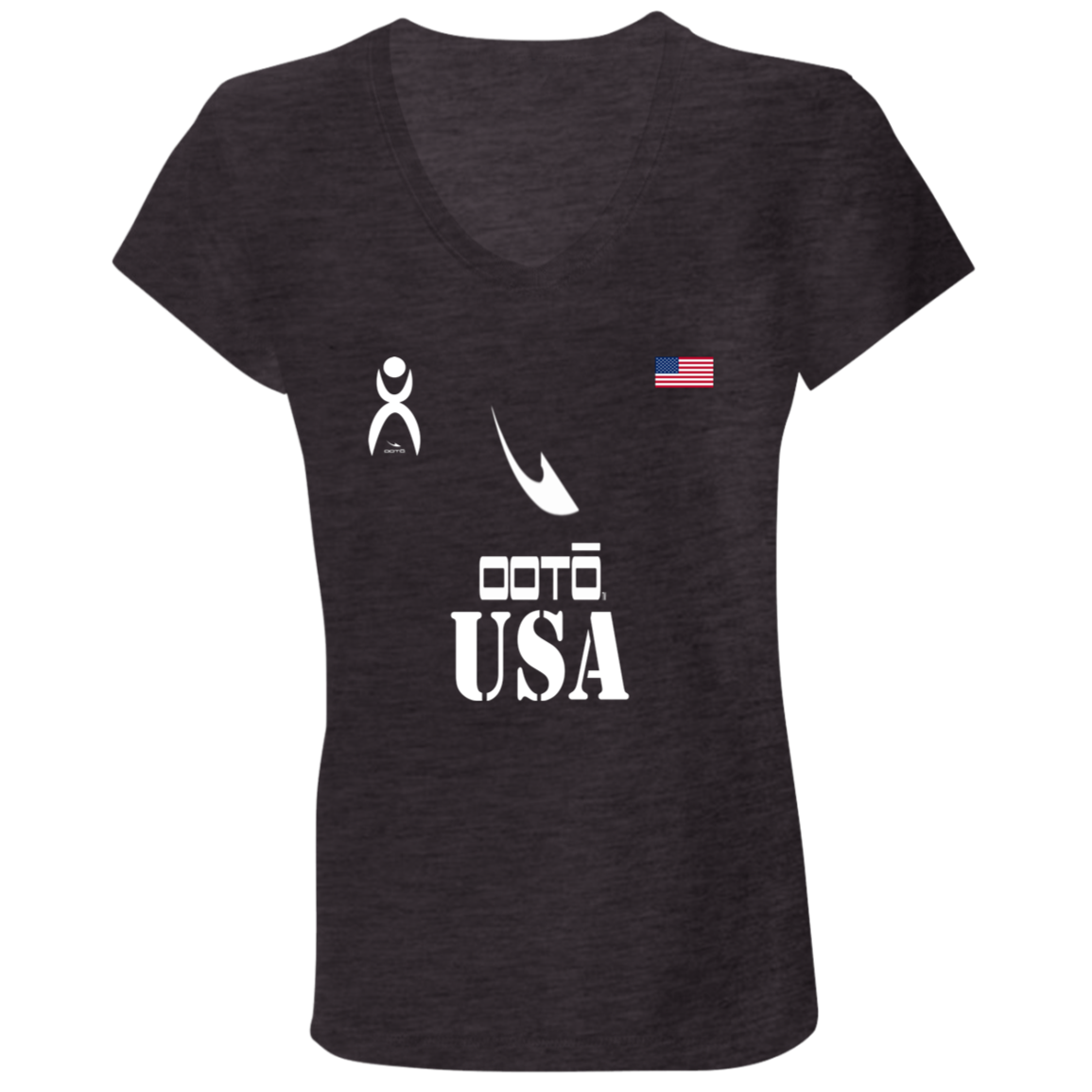 OOTO - USA - B6005 Ladies' Jersey V-Neck T-Shirt - 6 COLORS -