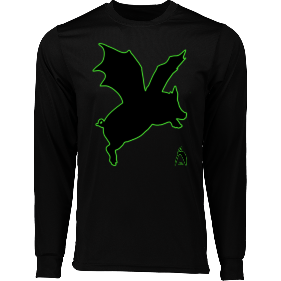 THE DREADED PIG BAT (WILBUR STRIKES) - 788 Long Sleeve Moisture-Wicking Tee - 2 COLORS -