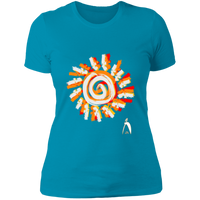 Thumbnail for PAINTED SUN WITH BIG STEPPIN GLYPHIC - NL3900 Ladies' Boyfriend T-Shirt - 12 COLORS -