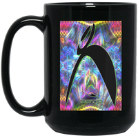 Thumbnail for OOTO - BIG STEPPIN GLYPHIC OVER NEON SCENE BK - BM15OZ 15 oz. Black Mug - 1 COLOR -