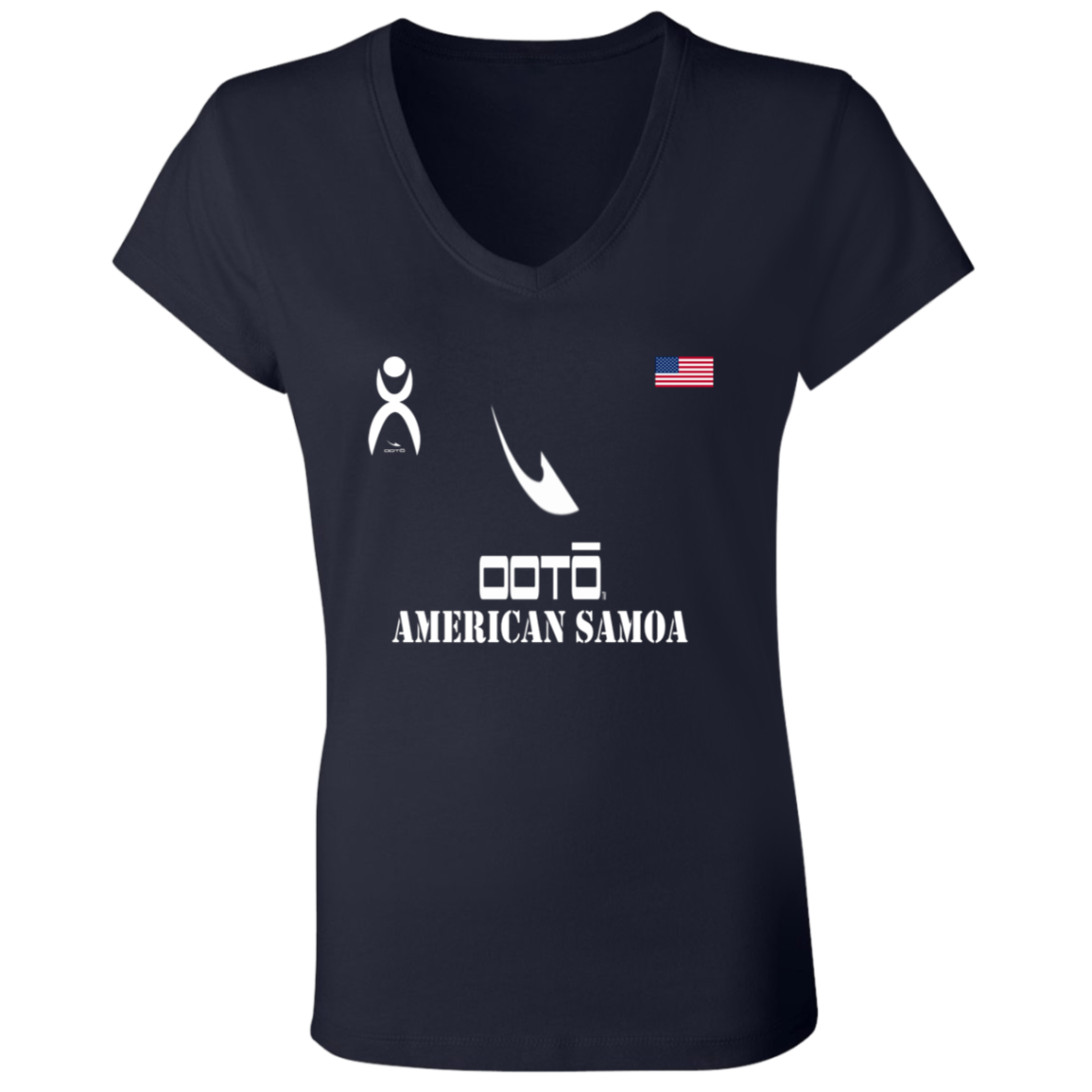 OOTO - T - AMERICAN SAMOA - B6005 Ladies' Jersey V-Neck T-Shirt - 6 COLORS -