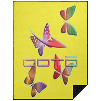 Thumbnail for DASH AND BUTTERFLIES EN MULTI COLOR PBL Premium Picnic Blanket 60x80 - 8 COLORS -