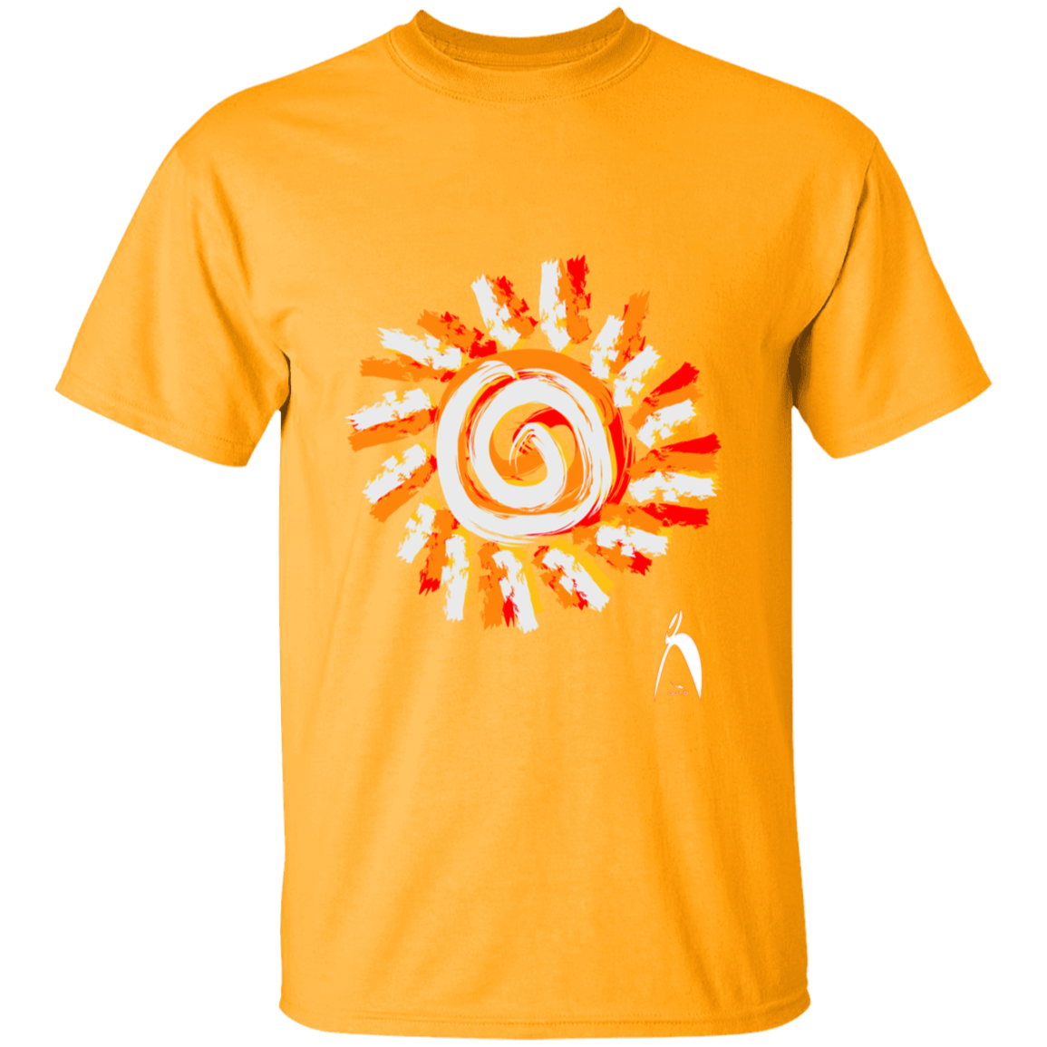 OOTO - PAINTED SUN WITH BIG STEPPIN GLYPHIC - G500B Youth 5.3 oz 100% Cotton T-Shirt - 14 COLORS -