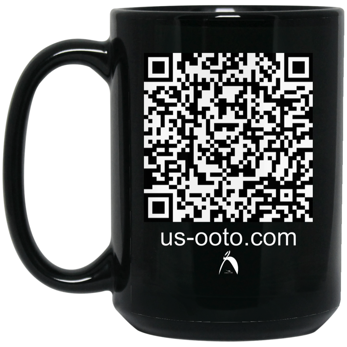 OOTO - QR CODE - us-ooto.com - BM15OZ 15oz Black Mug - 1 COLOR -