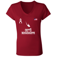 Thumbnail for OOTO - MISSISSIPPI - B6005 Ladies' Jersey V-Neck T-Shirt - 6 COLORS -