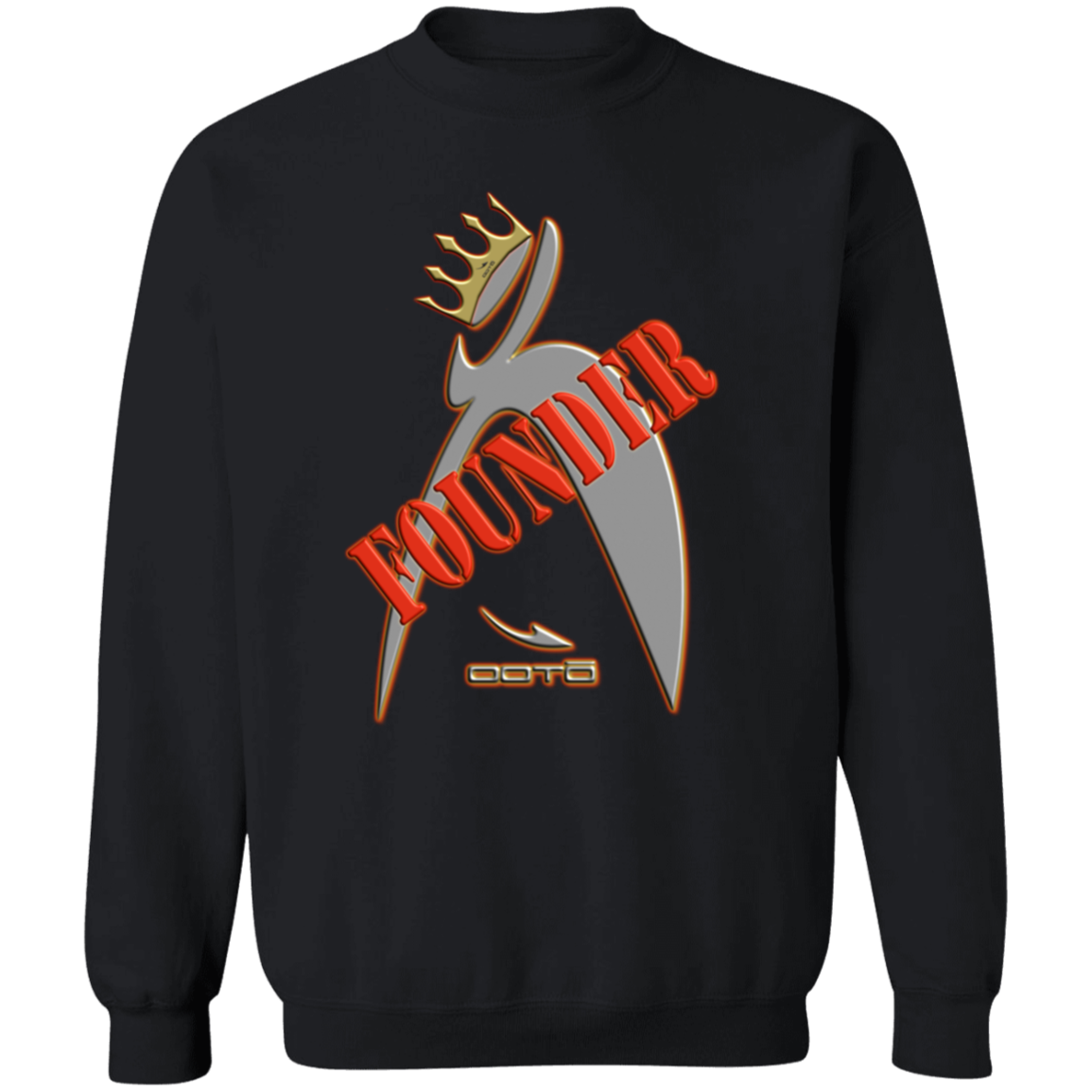 ITEM 11.) FOUNDER - CROWNED BIG STEPPIN GLYPHIC - G180 Crewneck Pullover Sweatshirt - Men S THRU 5XL - 1 COLOR -