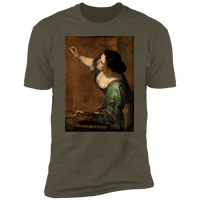 Thumbnail for ARTEMISIA GENTILESCHI - CIRCA 1638-1639 - Cumberland Gallery / Hampton Court Place - Self Portrait as the Allegory of Painting - NL3600 Premium Short Sleeve T-Shirt - 2 COLORS -