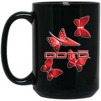 Thumbnail for OOTO - DASH AND BUTTERFLIES - BM15OZ 15 oz. Black Mug - 1 COLOR -