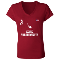 Thumbnail for OOTO - NORTH DAKOTA - B6005 Ladies' Jersey V-Neck T-Shirt - 6 COLORS -