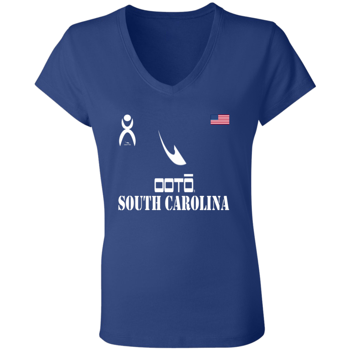 OOTO - SOUTH CAROLINA - B6005 Ladies' Jersey V-Neck T-Shirt - 6 COLORS -