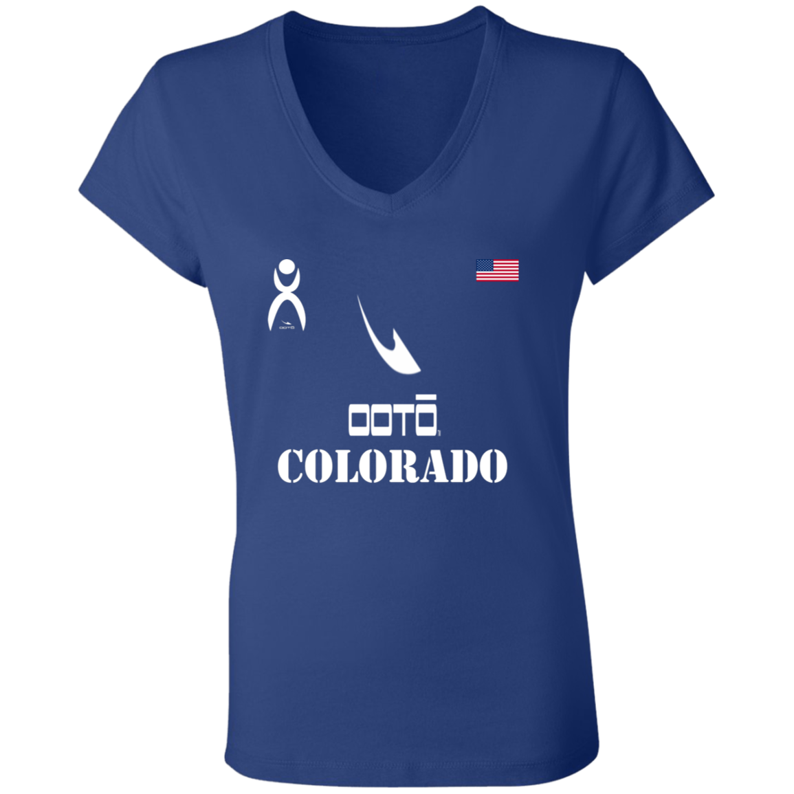 OOTO - COLORADO - B6005 Ladies' Jersey V-Neck T-Shirt - 6 COLORS -