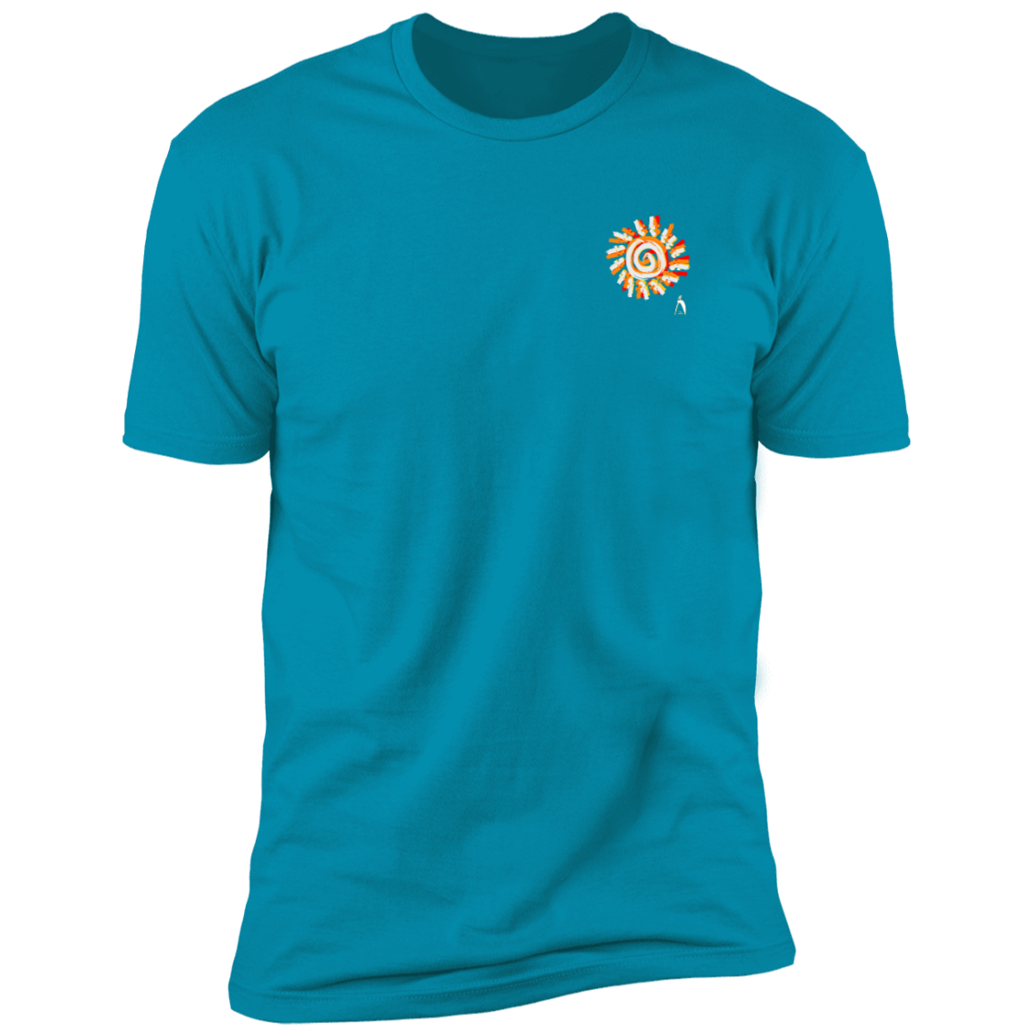 PAINTED SUN WITH BIG STEPPIN GLYPHIC - NL3600 Premium Short Sleeve T-Shirt - 12 COLORS -