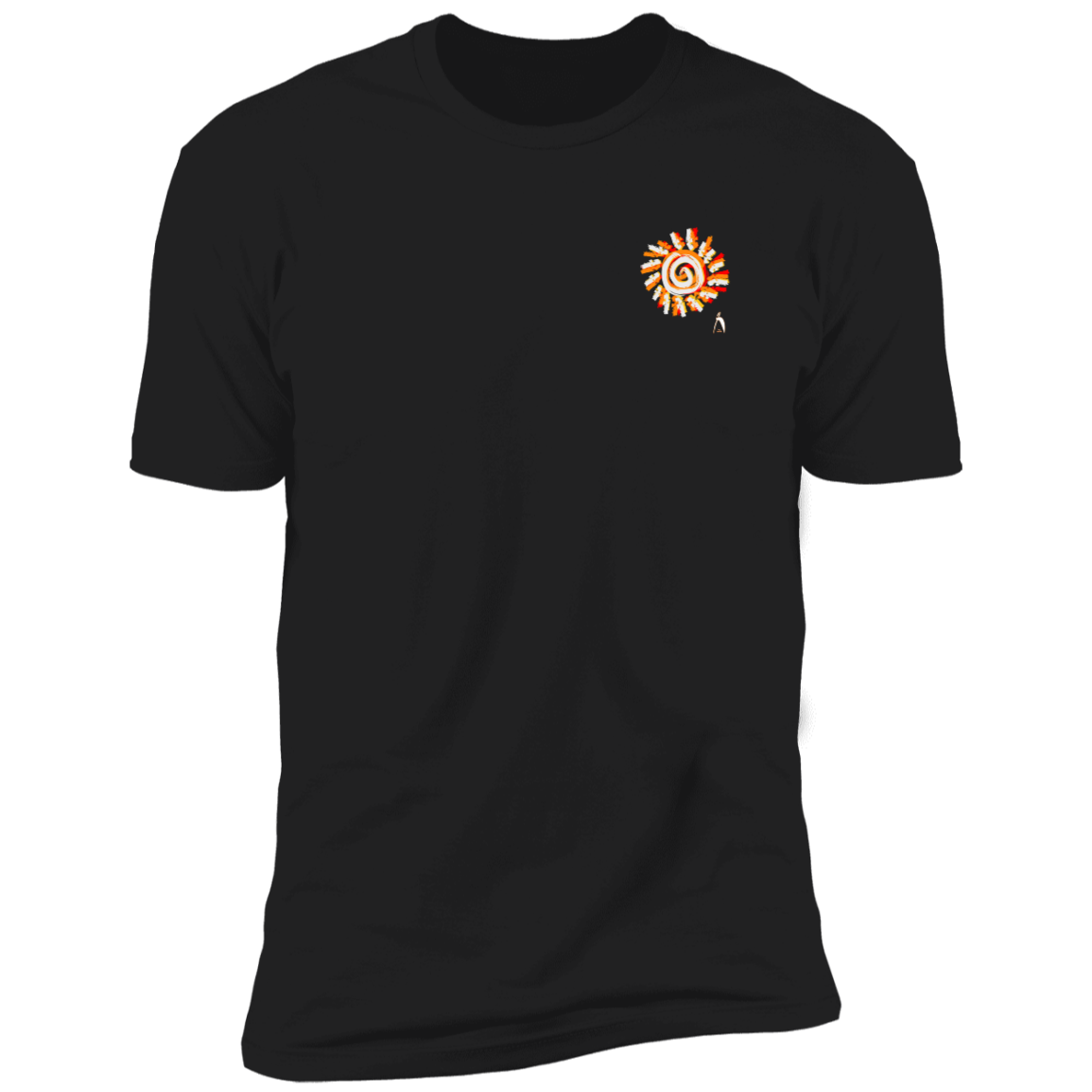 PAINTED SUN WITH BIG STEPPIN GLYPHIC - NL3600 Premium Short Sleeve T-Shirt - 12 COLORS -