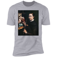 Thumbnail for SOFONISBA ANGUISSOLA - SELF PORTRAIT AT THE EASEL - ca.1556-1565 - LANCUT CASTLE / POLAND - NL3600 Premium Short Sleeve T-Shirt - 7 COLORS -