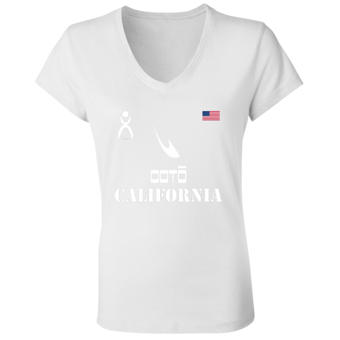 OOTO - CALIFORNIA - B6005 Ladies' Jersey V-Neck T-Shirt - 6 COLORS -