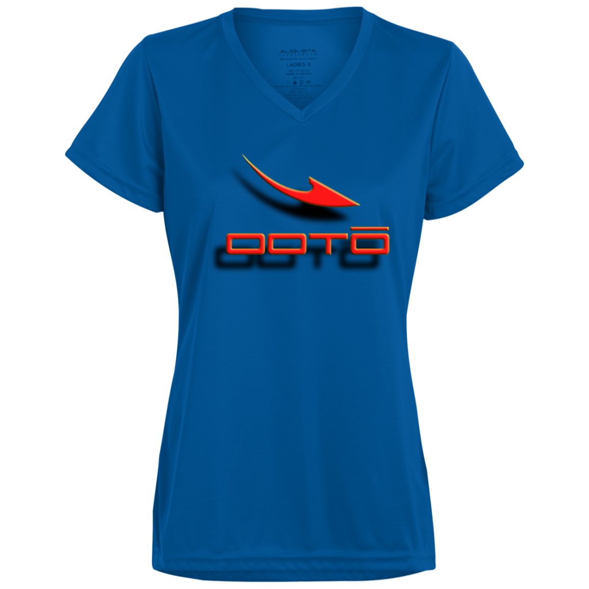 DASH AND SHADOW - 3D EFFECT - 1790 Ladies’ Moisture-Wicking V-Neck Tee - 5 COLORS -