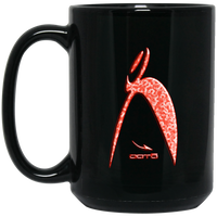 Thumbnail for OOTO - BIG STEPPIN GLYPHIC NEON RINGS RED - BM15OZ 15oz Black Mug - 1 COLOR -