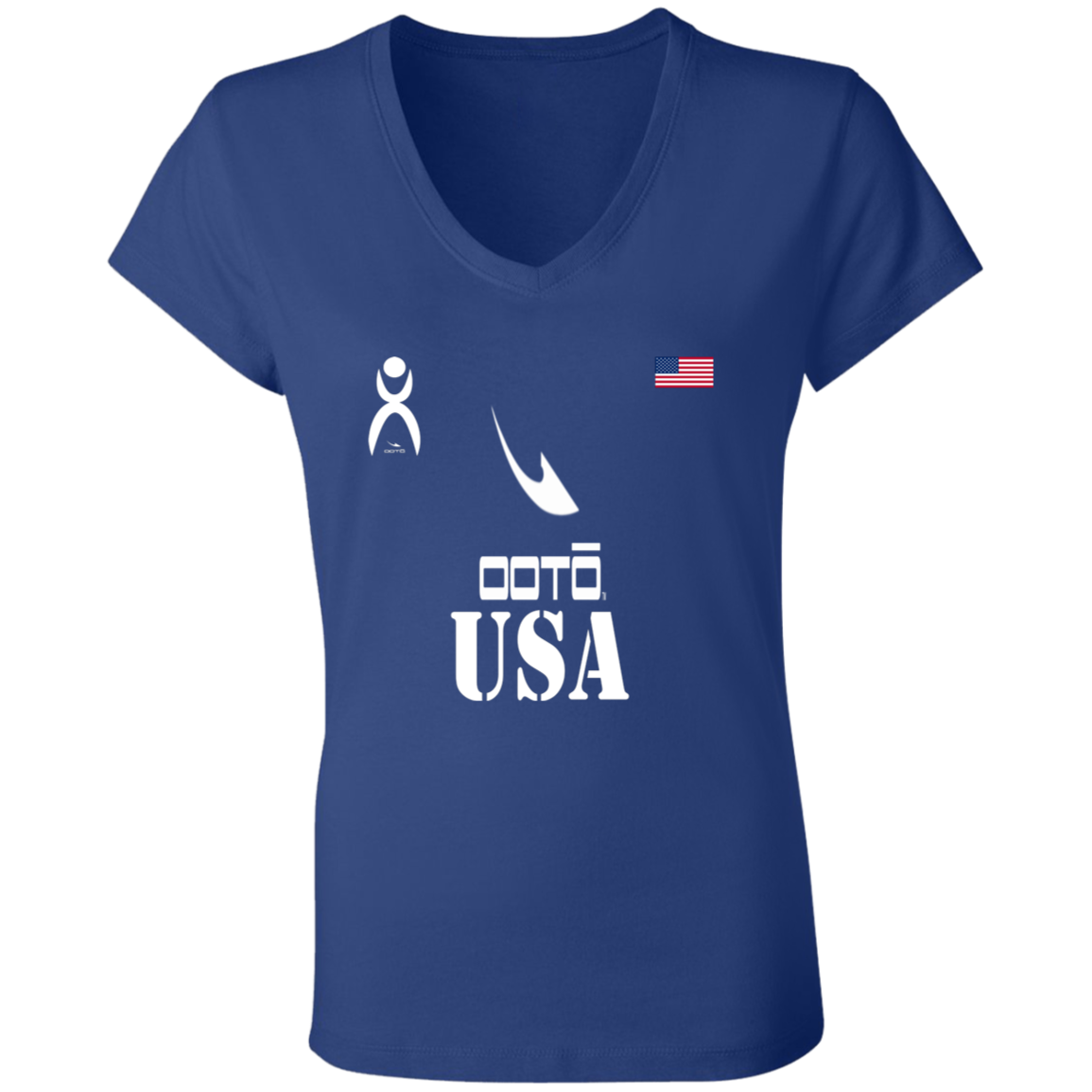 OOTO - USA - B6005 Ladies' Jersey V-Neck T-Shirt - 6 COLORS -