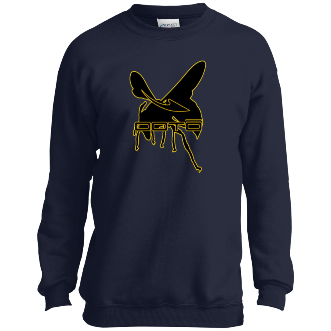 OOTO - DASH AND HORNET BLACK - PC90Y Youth Crewneck Sweatshirt - 5 COLORS -