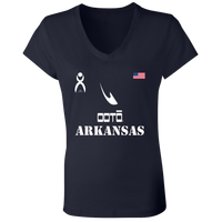 Thumbnail for OOTO - ARKANSAS - B6005 Ladies' Jersey V-Neck T-Shirt - 6 COLORS -