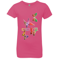 Thumbnail for OOTO - DASH AND BUTTERFLIES EN MULTI COLOR NL3710 Girls' Princess T-Shirt - 5 COLORS -