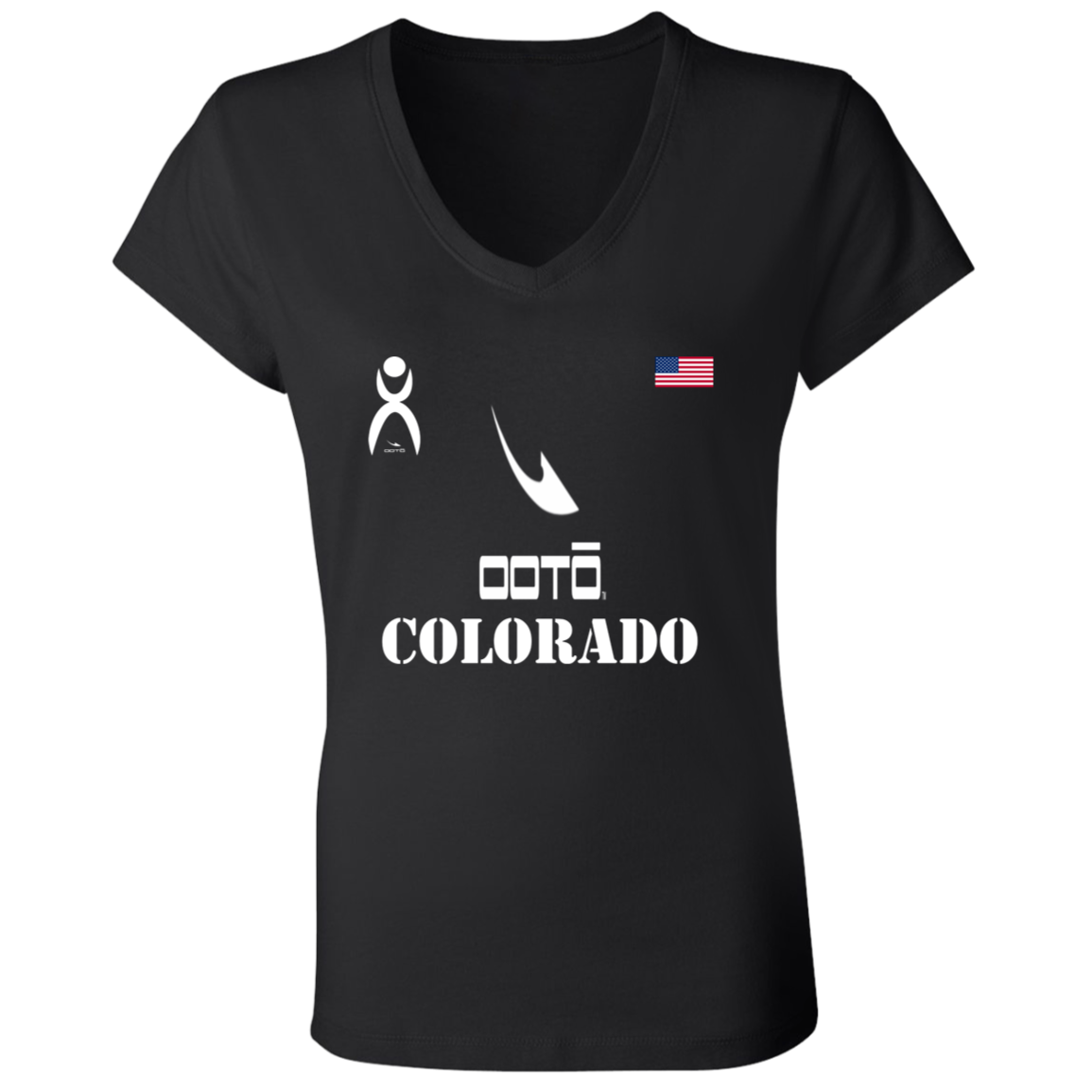 OOTO - COLORADO - B6005 Ladies' Jersey V-Neck T-Shirt - 6 COLORS -