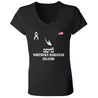 Thumbnail for OOTO - T - NORTHERN MARIANAS ISLANDS - B6005 Ladies' Jersey V-Neck T-Shirt - 6 COLORS -