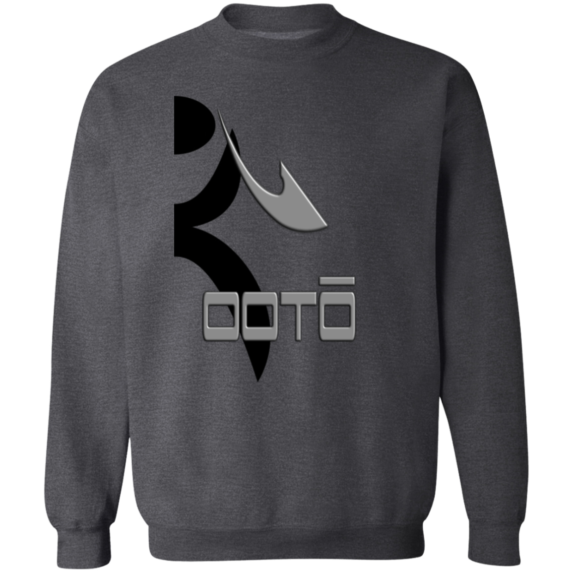 OOTO - HALF GLYPHIC GRAY DASH - G180 Crewneck Pullover Sweatshirt - 9 COLORS -