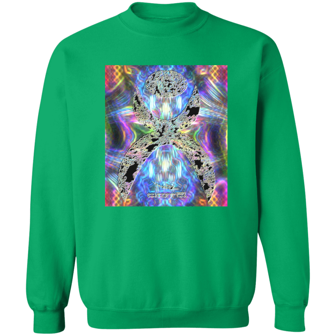 OOTO - GLYPHIC EN HALTED PHASE PLASMATIC NEON - G180 Crewneck Pullover Sweatshirt - 10 COLORS -