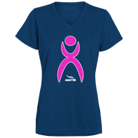 Thumbnail for GLYPHIC EN PINK WHITE IG - 1790 Ladies’ Moisture-Wicking V-Neck Tee - 4 COLORS -