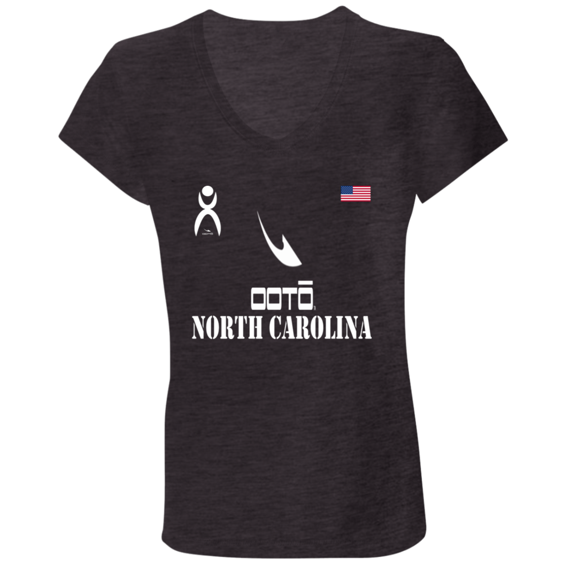 OOTO - NORTH CAROLINA - B6005 Ladies' Jersey V-Neck T-Shirt - 6 COLORS -