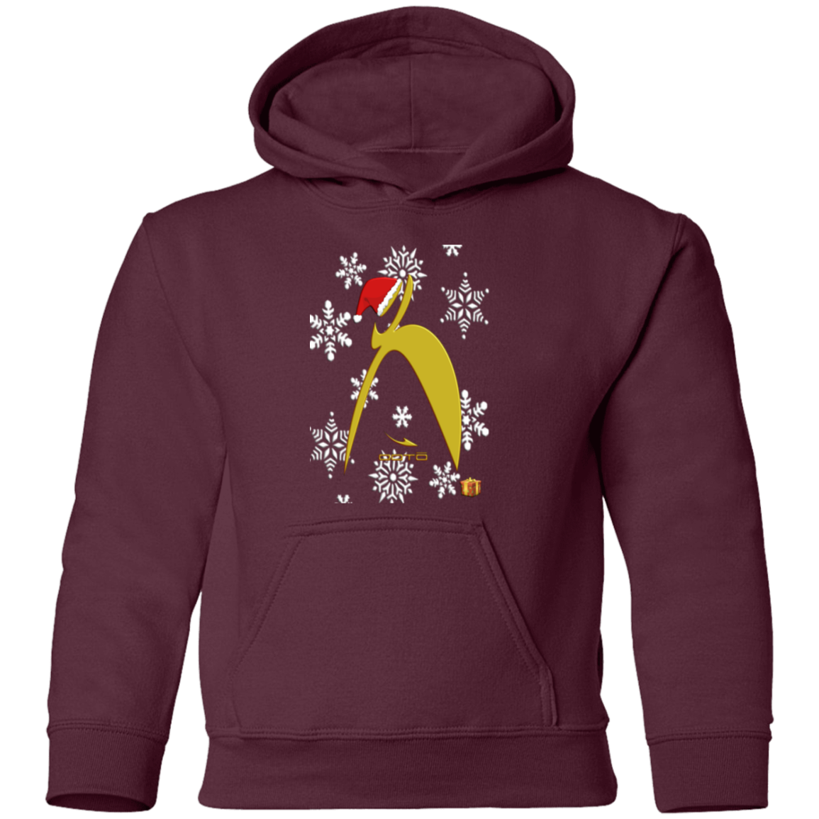 OOTO - BIG STEPPIN GLYPHIC SANTA - G185B Youth Pullover Hoodie - 7 COLORS -