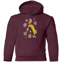 Thumbnail for OOTO - BIG STEPPIN GLYPHIC SANTA - G185B Youth Pullover Hoodie - 7 COLORS -