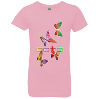 Thumbnail for OOTO - DASH AND BUTTERFLIES EN MULTI COLOR NL3710 Girls' Princess T-Shirt - 5 COLORS -