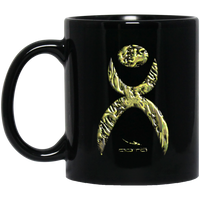 Thumbnail for OOTO - GLYPHIC EN YELLOWED MESS HALTED PHASE BM11OZ 11 oz. Black Mug - 1 COLOR -