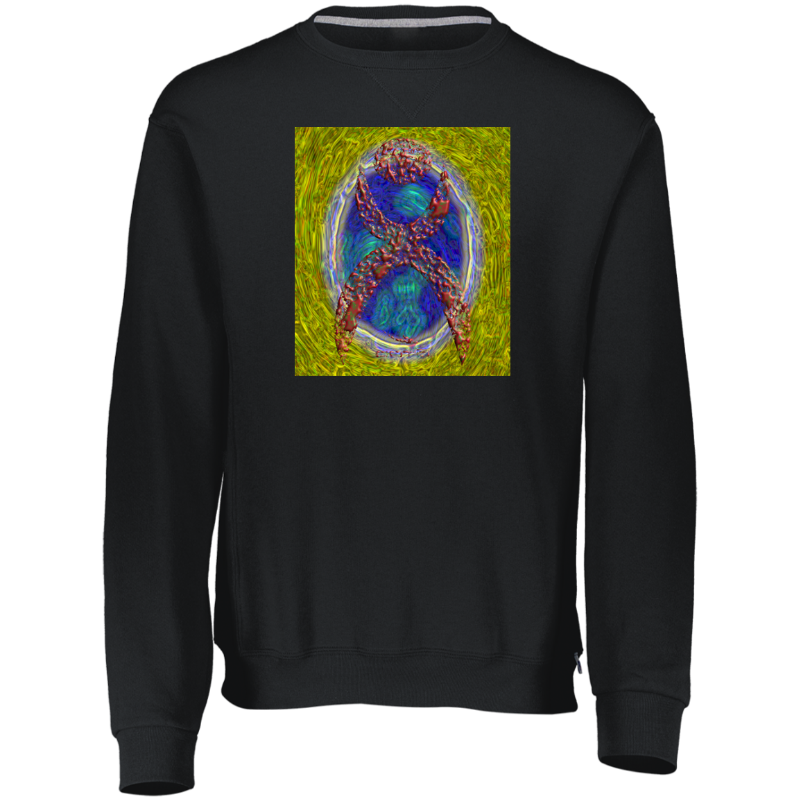 OOTO - GLYPHIC EN HALTED PHASE OVER NEW LIFE IRIDESCENT POOL - 998HBB Youth Dri-Power Fleece Crewneck Sweatshirt