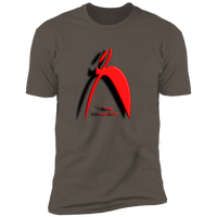 Thumbnail for BIG STEPPIN GLYPHIC AND SHADOW 3D EFFECT - NL3600 Premium Short Sleeve T-Shirt - 11 COLORS -