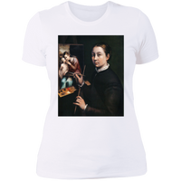 Thumbnail for SOFONISBA ANGUISSOLA - SELF POTRAT AT THE EASEL - ca.1556-1565 - LANCUT CASTLE / POLAND - NL3900 Ladies' Boyfriend T-Shirt - 6 COLORS -