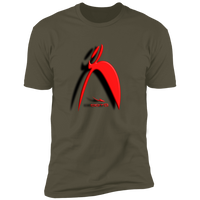 Thumbnail for BIG STEPPIN GLYPHIC AND SHADOW 3D EFFECT - NL3600 Premium Short Sleeve T-Shirt - 11 COLORS -