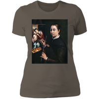 Thumbnail for SOFONISBA ANGUISSOLA - SELF POTRAT AT THE EASEL - ca.1556-1565 - LANCUT CASTLE / POLAND - NL3900 Ladies' Boyfriend T-Shirt - 6 COLORS -