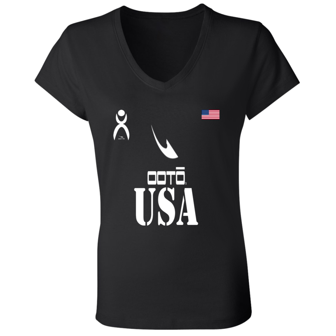 OOTO - USA - B6005 Ladies' Jersey V-Neck T-Shirt