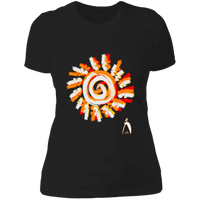 Thumbnail for PAINTED SUN WITH BIG STEPPIN GLYPHIC - NL3900 Ladies' Boyfriend T-Shirt - 12 COLORS -