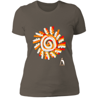 Thumbnail for PAINTED SUN WITH BIG STEPPIN GLYPHIC - NL3900 Ladies' Boyfriend T-Shirt - 12 COLORS -