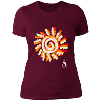 Thumbnail for PAINTED SUN WITH BIG STEPPIN GLYPHIC - NL3900 Ladies' Boyfriend T-Shirt - 12 COLORS -