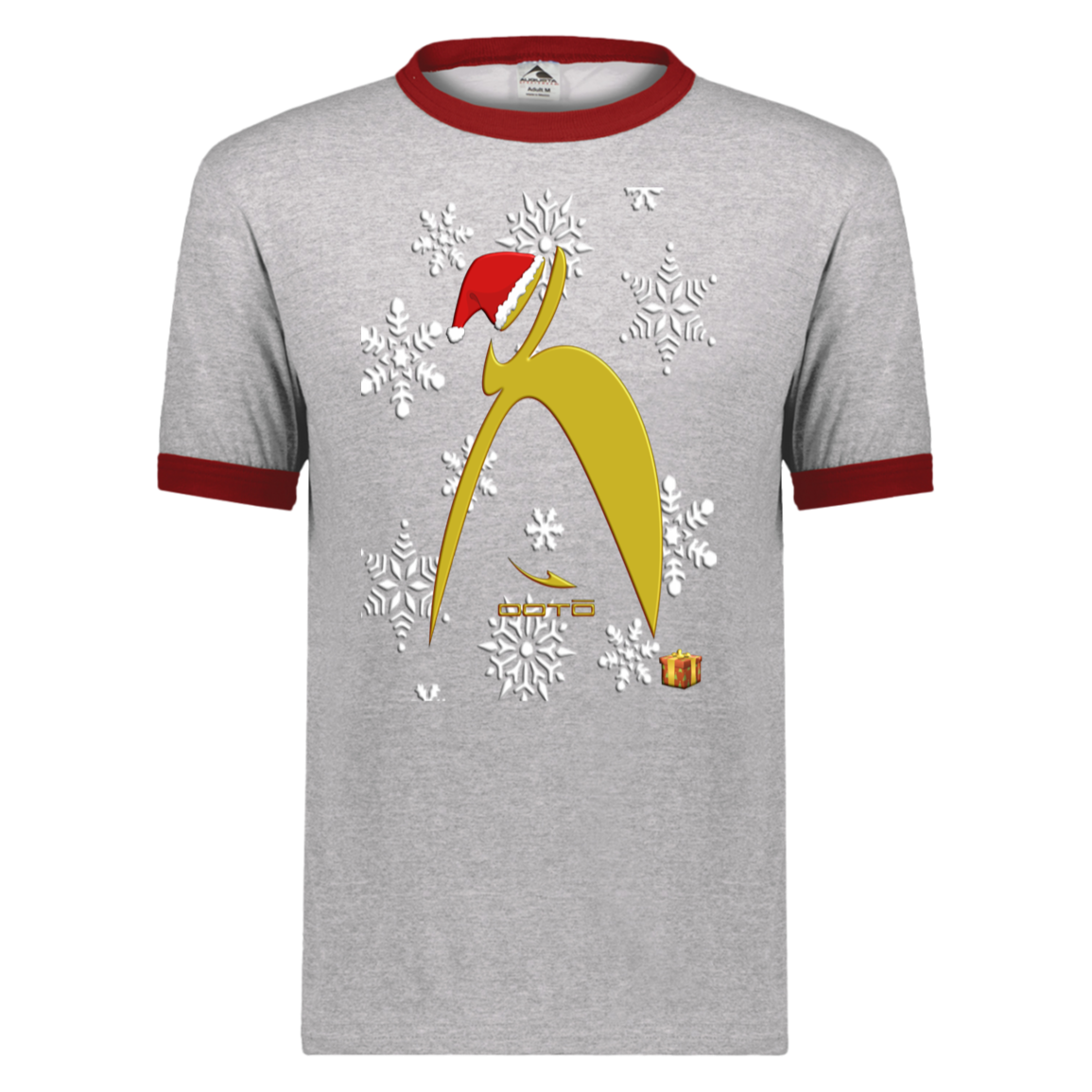 OOTO - BIG STEPPIN GLYPHIC SANTA - 710 Augusta Unisex Ringer Tee - 4 COLORS -