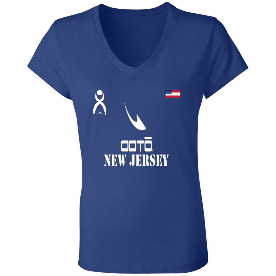 OOTO - NEW JERSEY - B6005 Ladies' Jersey V-Neck T-Shirt - 6 COLORS -