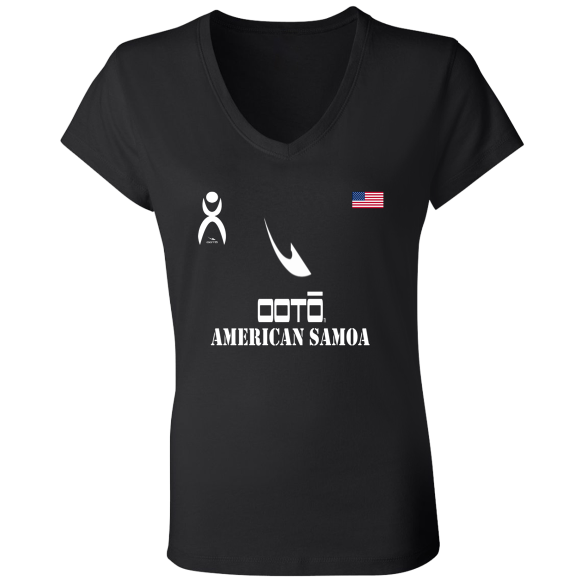 OOTO - T - AMERICAN SAMOA - B6005 Ladies' Jersey V-Neck T-Shirt - 6 COLORS -