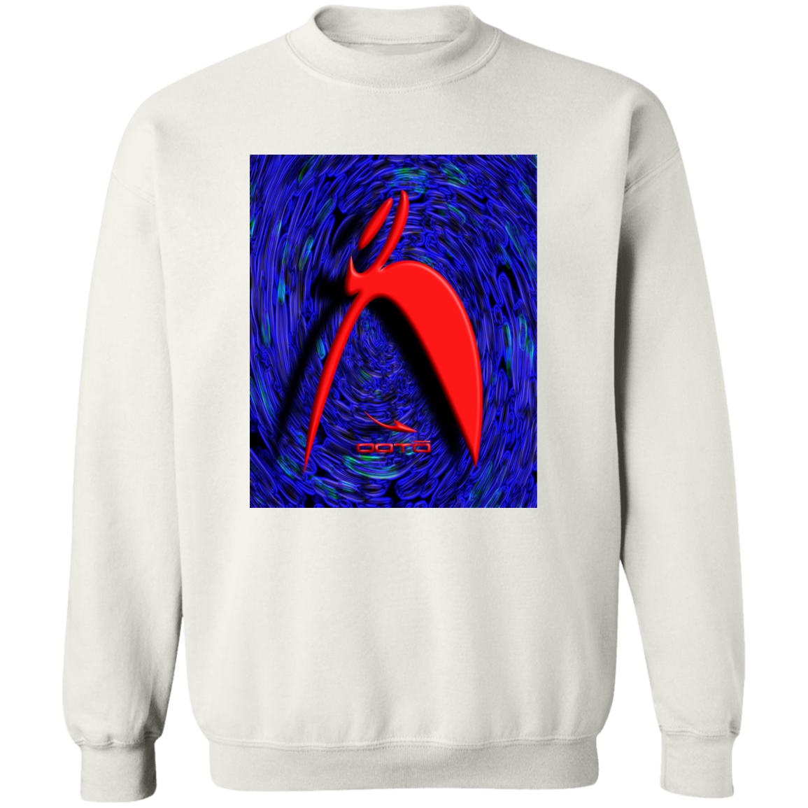 OOTO - BIG STEPPIN GLYPHIC AND SHADOW 3D EFFECT EN PLASMATIVERSE - G180 Crewneck Pullover Sweatshirt - 2 COLORS -